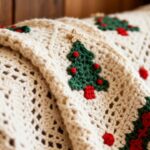 Como fazer mantas natalinas de crochê com acabamento perfeito para o Natal