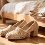 A pantufa de crochê que parece comprada em loja de luxo usa um truque de acabamento que poucas conhecem