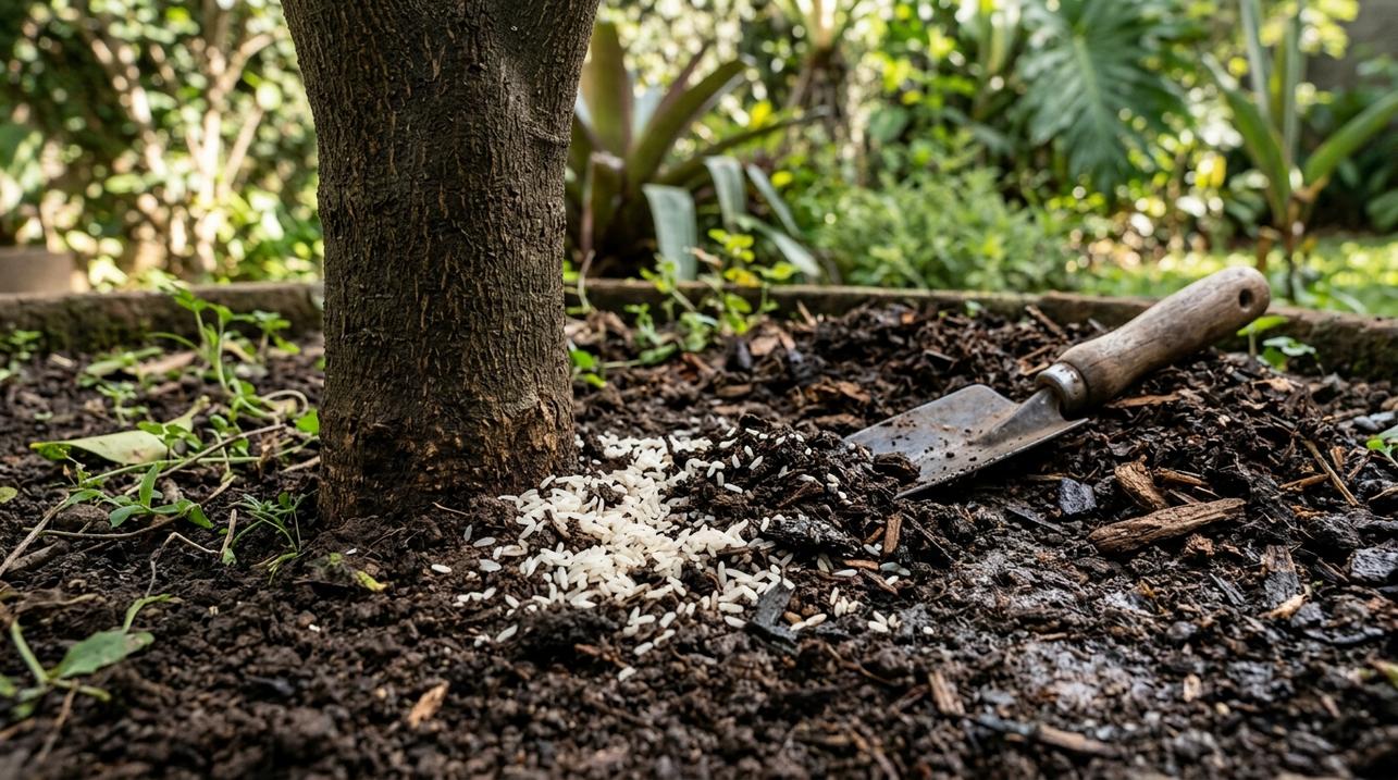 Aplicação correta mantém distância do tronco e evita excesso de umidade