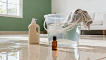 Com apenas duas gotas no balde, quando você passar o pano no chão e a casa ficará com um cheiro ótimo por dias