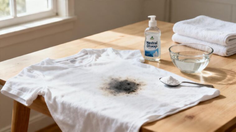 Como tirar mancha de gordura de roupa lavada e seca com três produtos que todo mundo tem em casa