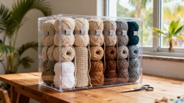 Crocheteiras descobriram que guardar os fios dessa forma evita nós e emaranhados e gostariam de ter sabido antes