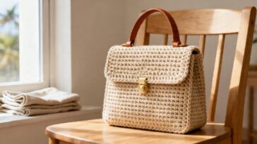 Essa bolsa de crochê estruturada parece peça de grife e o segredo está no tipo de entretela usada por dentro