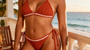 Esse biquíni de crochê com amarração nas laterais virou desejo do verão e leva pouquíssimo fio para ficar pronto