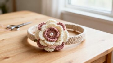 Flores de crochê 3D estão sendo aplicadas em tudo e o segredo para ficarem perfeitas é um truque simples com a agulha