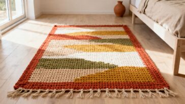 Iniciantes estão fazendo esse tapete de crochê com sobras de barbante e o resultado parece peça de decorador