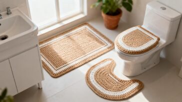 O jogo de banheiro de crochê voltou com tudo em 2026 mas agora com um visual moderno que ninguém esperava