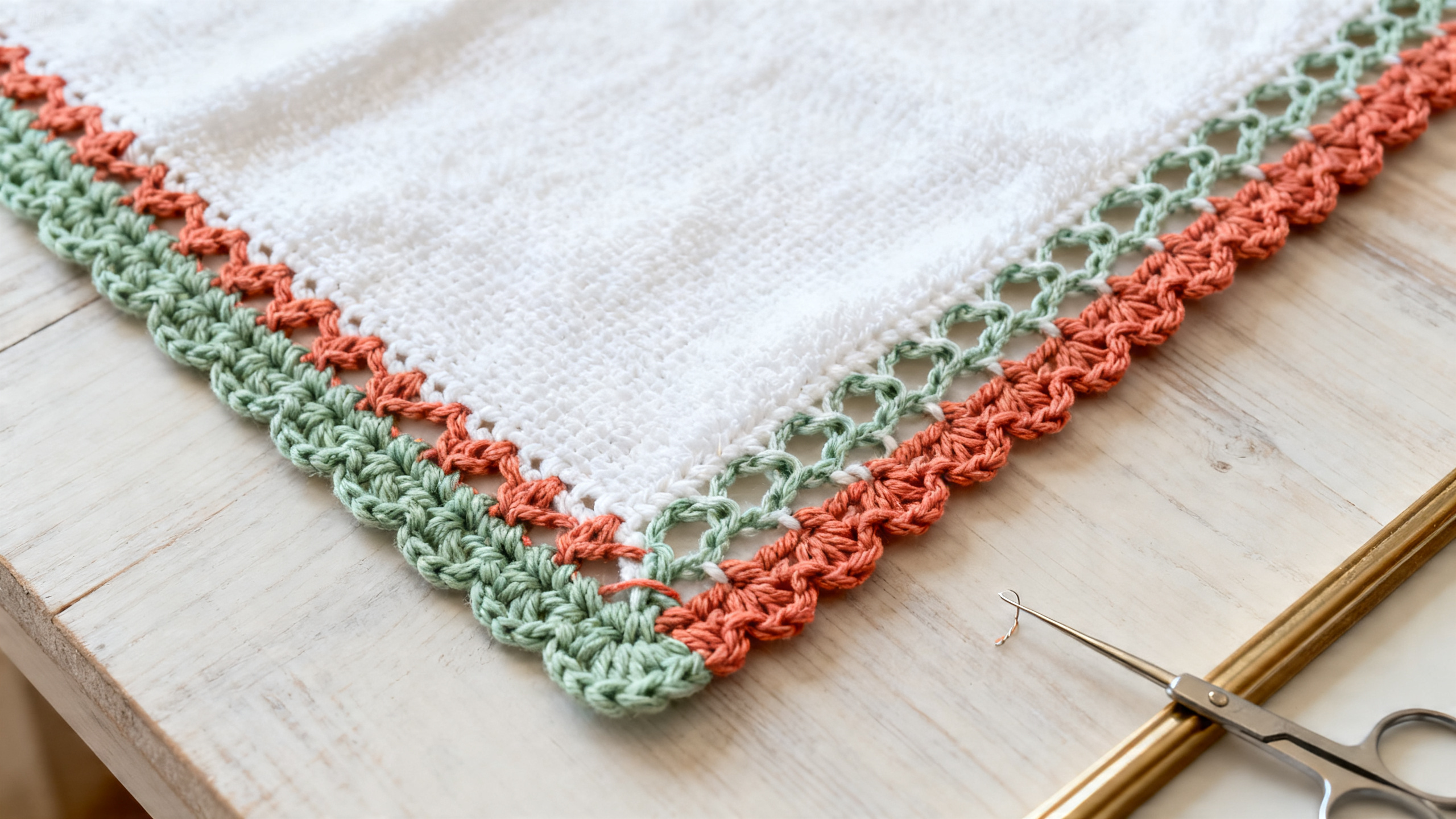 Detalhe dos pontos e das cores do barrado moderno no pano