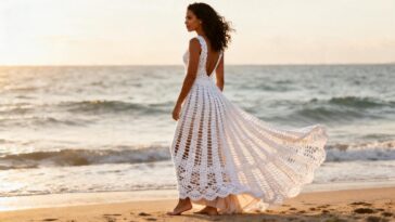 O vestido de crochê longo que virou obsessão das noivas em casamentos na praia fica pronto antes do que você pensa