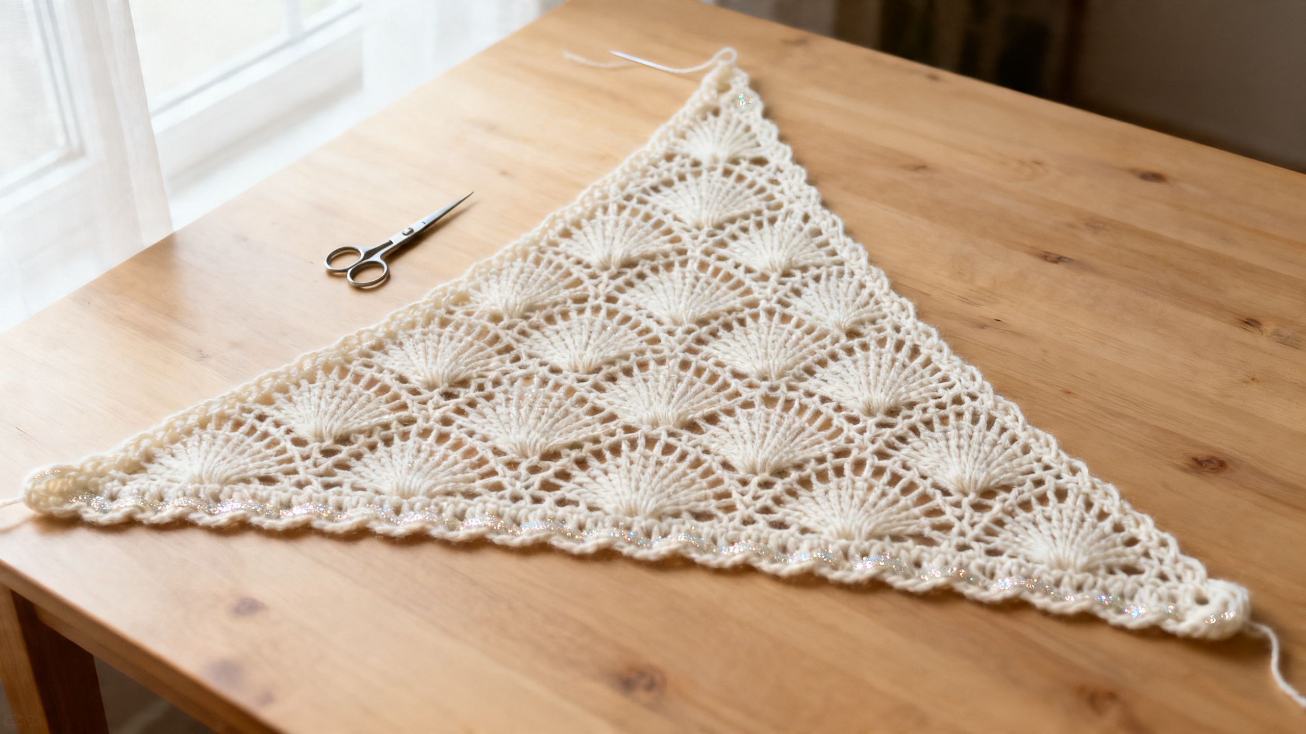 Detalhe dos leques repetidos e do bloqueio que valoriza o caimento