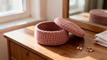Porta-joias de crochê virou presente queridinho entre namoradas e fica pronto com pouquíssimo material