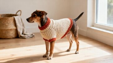 Roupinha de crochê para cachorro virou negócio entre artesãs e o modelo mais pedido sai em menos de duas horas