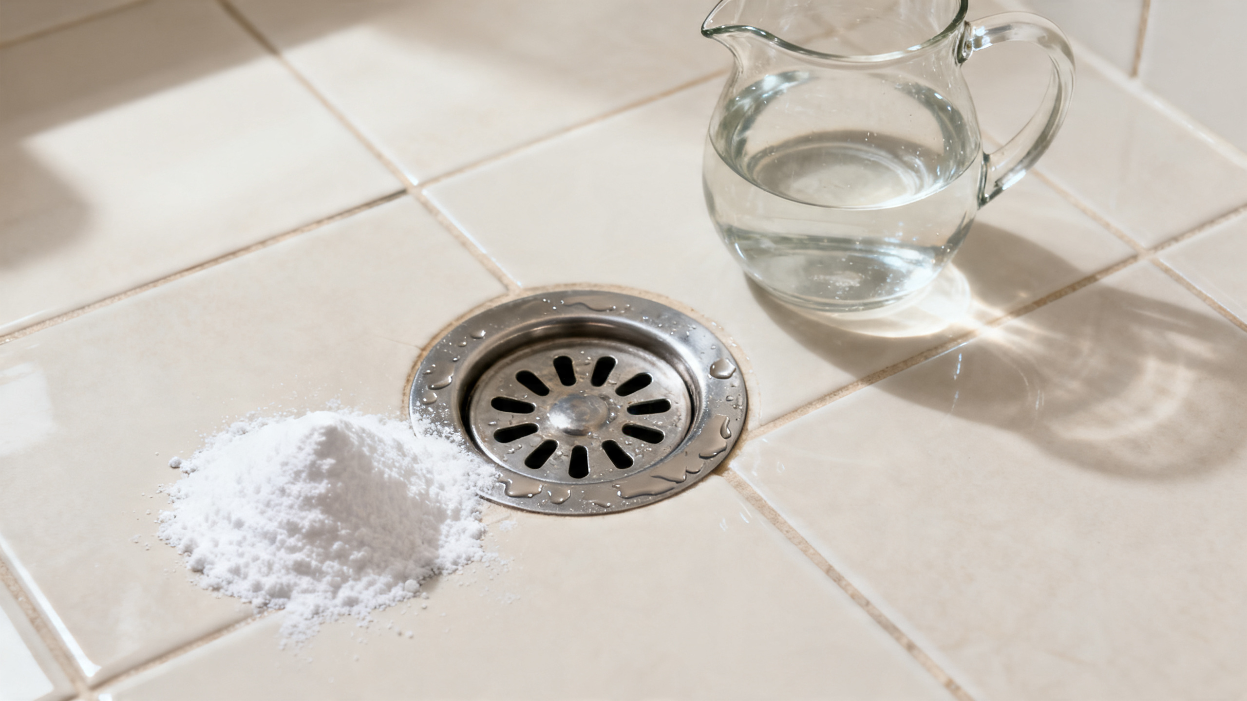 Bicarbonato com água quente pode auxiliar na manutenção do ralo