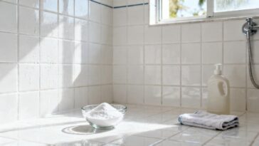 Truque com três ingredientes da cozinha que deixa o rejunte do banheiro branco como novo