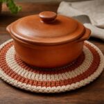 Descanso de panela de crochê para a mesa: qual fio térmico usar e quanto comprar (sem desperdício)
