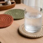 Porta-copos de crochê para a sala: qual fio absorvente usar e quanto comprar (sem desperdício)
