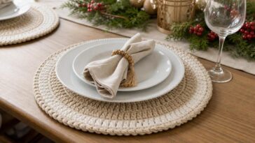 Sousplat de crochê para as festas: qual barbante usar e quanto comprar (sem desperdício)