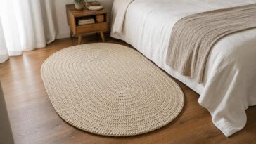 Tapete oval de crochê para o quarto: qual barbante usar e quanto comprar (sem desperdício)