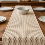Trilho de mesa de crochê para o jantar: qual barbante usar e quanto comprar (sem desperdício)